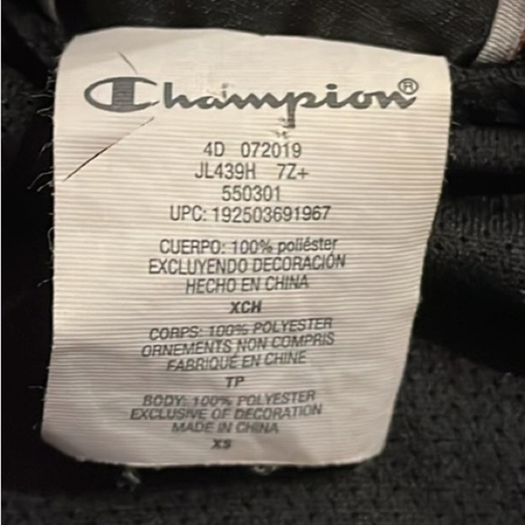 Champion Cropped Houndstooth Cropped Track Jacket with Logo Size XS - Picture 8 of 8